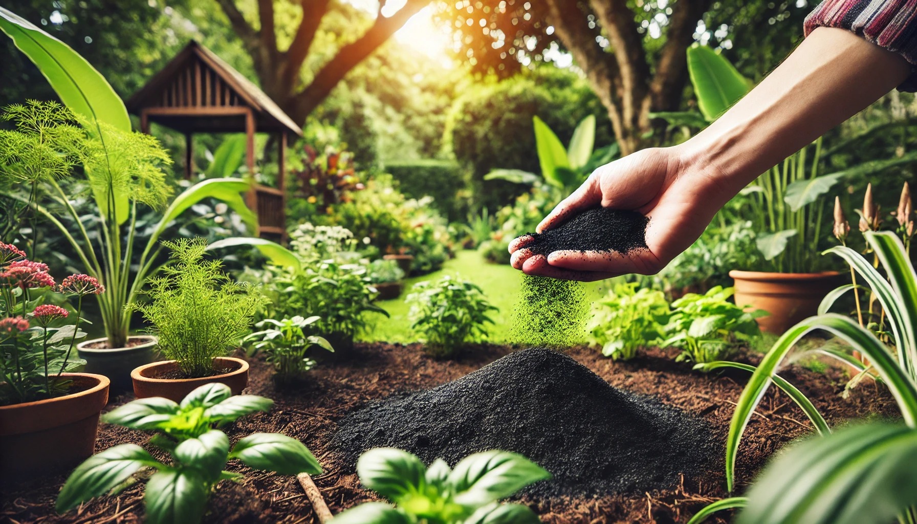 竹炭を庭にまくメリットとは